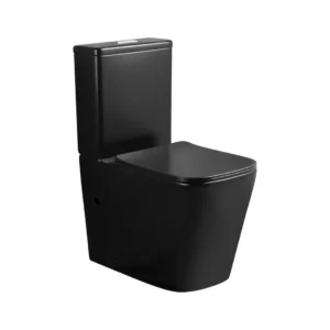 Lexus Matte Black Close Couple Toilet Including Seat Cover