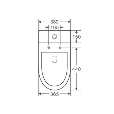 Velino Close Couple Toilet Including seat cover - Image 3